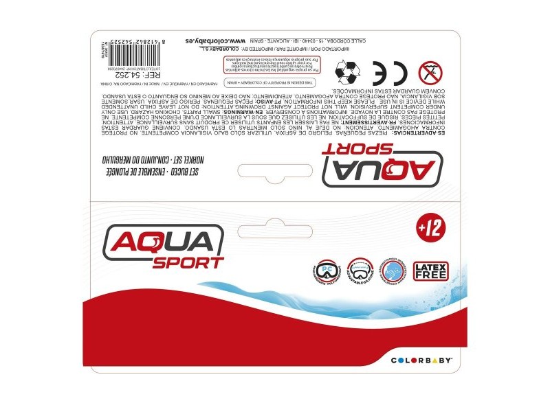 Очила за Гмуркане с Детски Шнорхел AquaSport Син (6 броя)