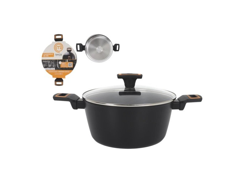 Касерола с Капак MasterChef 28 cm 2,5 mm (4 броя)
