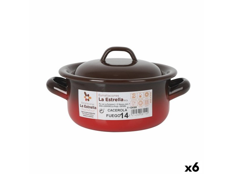 Касерола La Estrella Fuego 1L Ø 14 x 7 cm (6 броя)