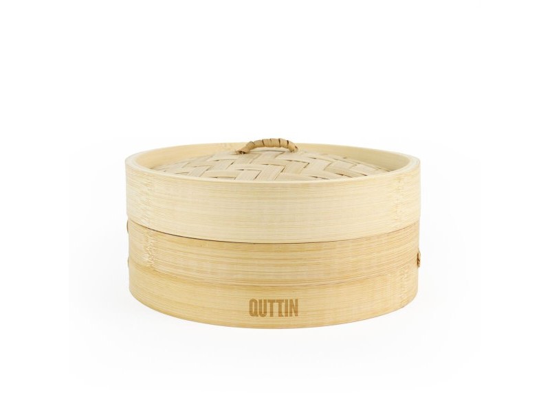 Уред за Готвене на Пара Quttin Бамбук 20 x 8,5 cm (12 броя)