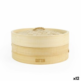Уред за Готвене на Пара Quttin Бамбук 20 x 8,5 cm (12 броя)