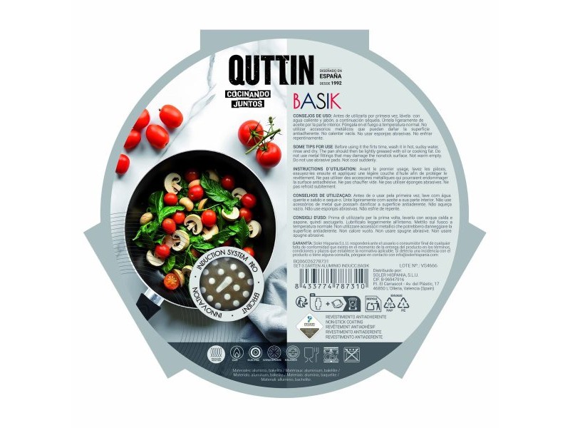 Комплект тигани Quttin Алуминий 24 cm 3 Части (4 броя)