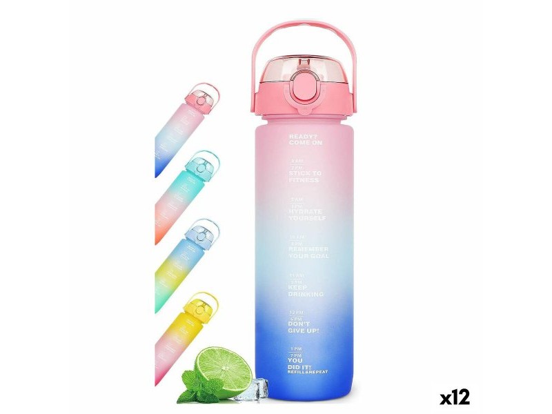 Бутилка за вода Bewinner Многоцветен 600 ml 7,5 X 20 CM (12 броя)