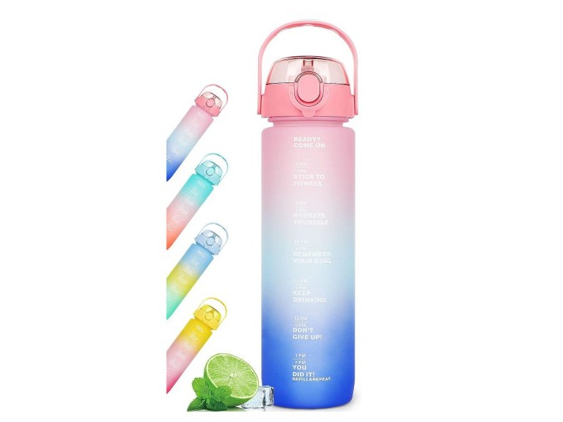 Бутилка за вода Bewinner Многоцветен 800 ml 7,3 x 7,3 x 23,5 (12 броя)