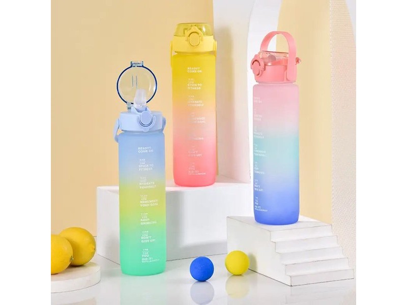 Бутилка за вода Bewinner Многоцветен 800 ml 7,3 x 7,3 x 23,5 (12 броя)