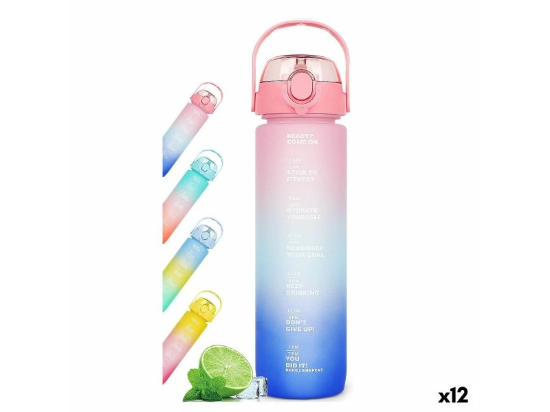 Бутилка за вода Bewinner Многоцветен 800 ml 7,3 x 7,3 x 23,5 (12 броя)
