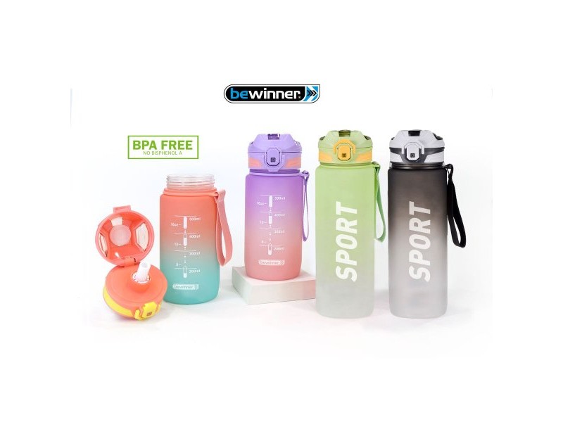 Бутилка за вода Bewinner Многоцветен 600 ml 7,4 x 7,4 x 19 cm (12 броя) Бутилка за вода Bewinner Многоцветен 600 ml 7,4 x 7,4 x 19 cm (12 броя)