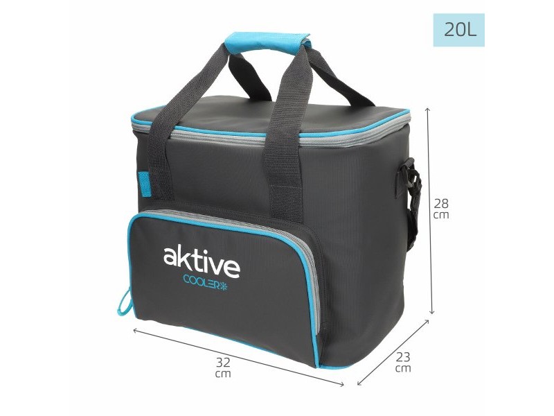 Преносима Хладилна Чанта Aktive 20 L 32 x 28 x 23 cm Черен (4 броя)