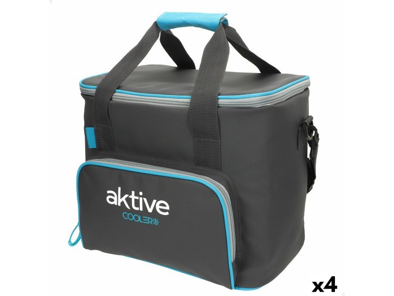 Преносима Хладилна Чанта Aktive 20 L 32 x 28 x 23 cm Черен (4 броя)