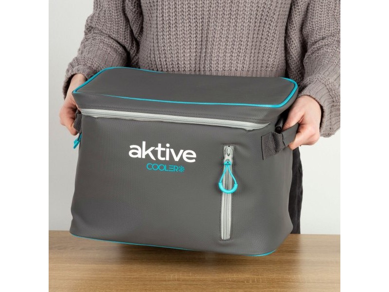 Преносима Хладилна Чанта Aktive 18 L 34 x 26 x 21 cm Черен (6 броя)