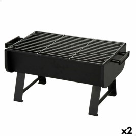 Портативно барбекю Aktive Стомана 45 x 25 x 30 cm Черен (2 броя)