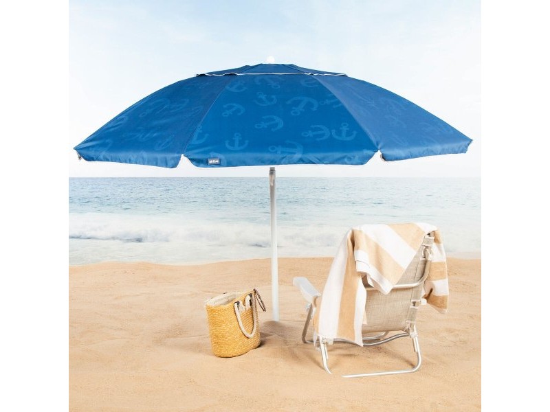 Плажен чадър Aktive Син 220 x 210 x 220 cm (6 броя)