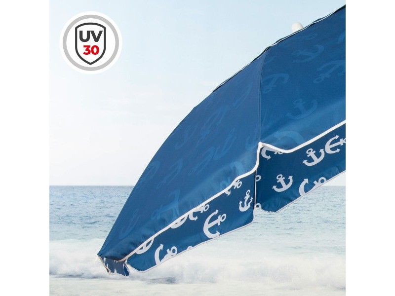 Плажен чадър Aktive Син 220 x 210 x 220 cm (6 броя)