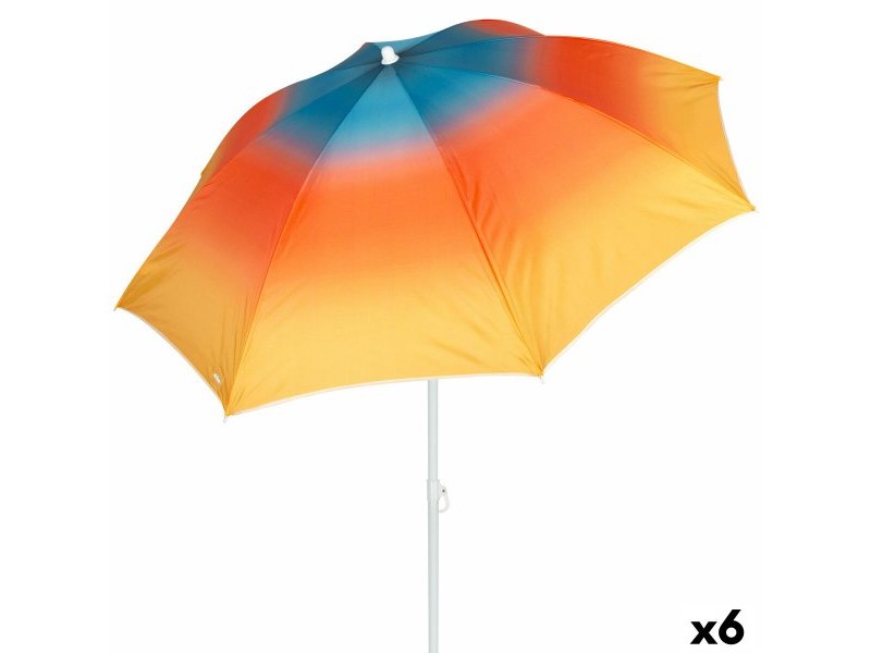 Плажен чадър Aktive Многоцветен 200 x 200 x 200 cm (6 броя)
