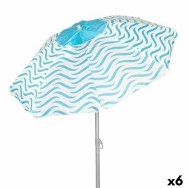 Плажен чадър Aktive Син Ø 200 cm 200 x 190 x 200 cm (6 броя)
