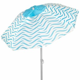 Плажен чадър Aktive Син Ø 220 cm 220 x 200 x 220 cm (6 броя)