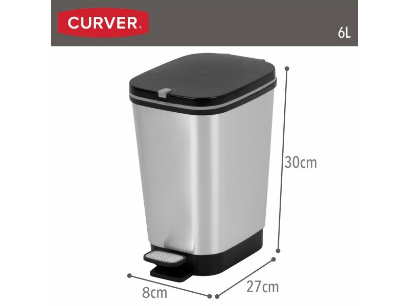 Кошче за боклук Curver Сив Пластмаса 6 L (5 броя)