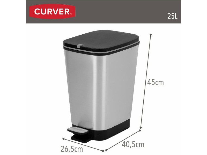 Кошче за боклук Curver Сив Пластмаса 25 L (4 броя)