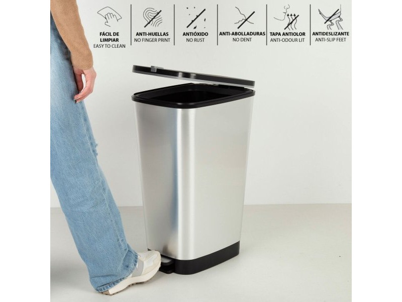 Кошче за боклук Curver Сив Пластмаса 45 L (3 броя)
