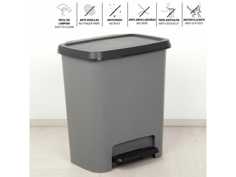 Кошче за боклук Curver Тъмно сив Пластмаса 25 L (5 броя)
