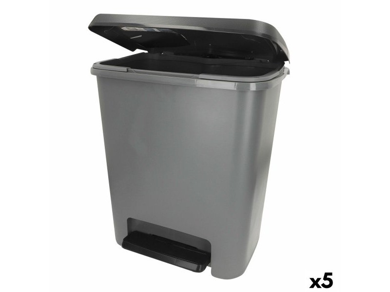 Кошче за боклук Curver Тъмно сив Пластмаса 25 L (5 броя)