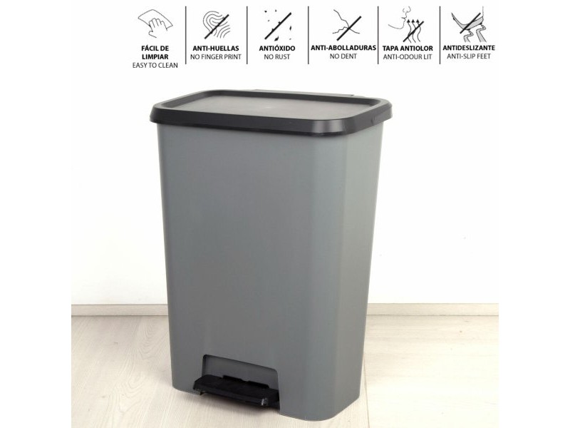 Кошче за боклук Curver Тъмно сив Пластмаса 50 L (5 броя)