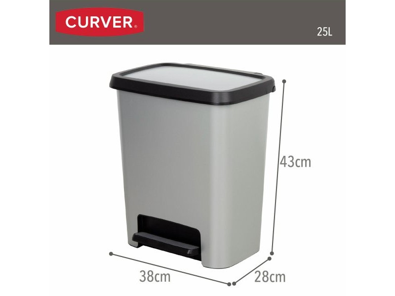 Кошче за боклук Curver Сив Пластмаса 25 L (5 броя)