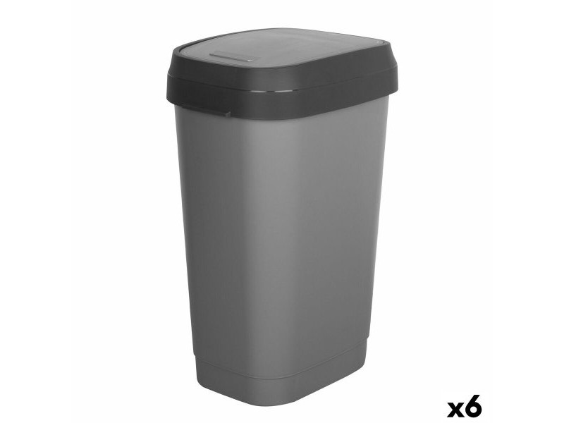 Кошче за боклук Curver Тъмно сив Пластмаса 50 L (6 броя)