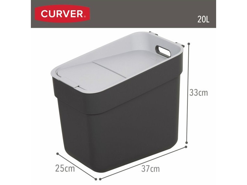 Кошче за боклук Curver Сив Пластмаса 20 L (6 броя)