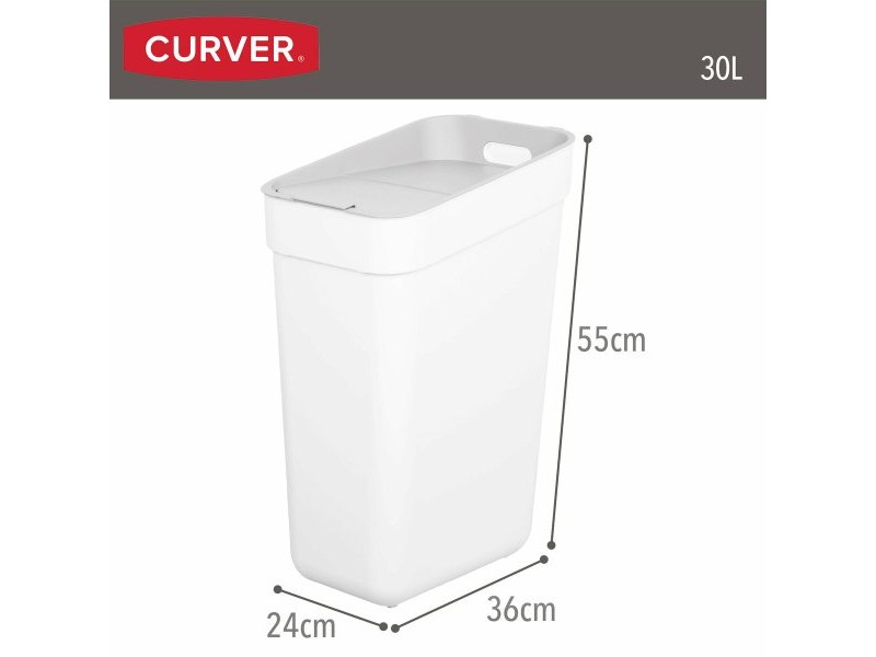 Кошче за боклук Curver Бял Пластмаса 30 L (6 броя)