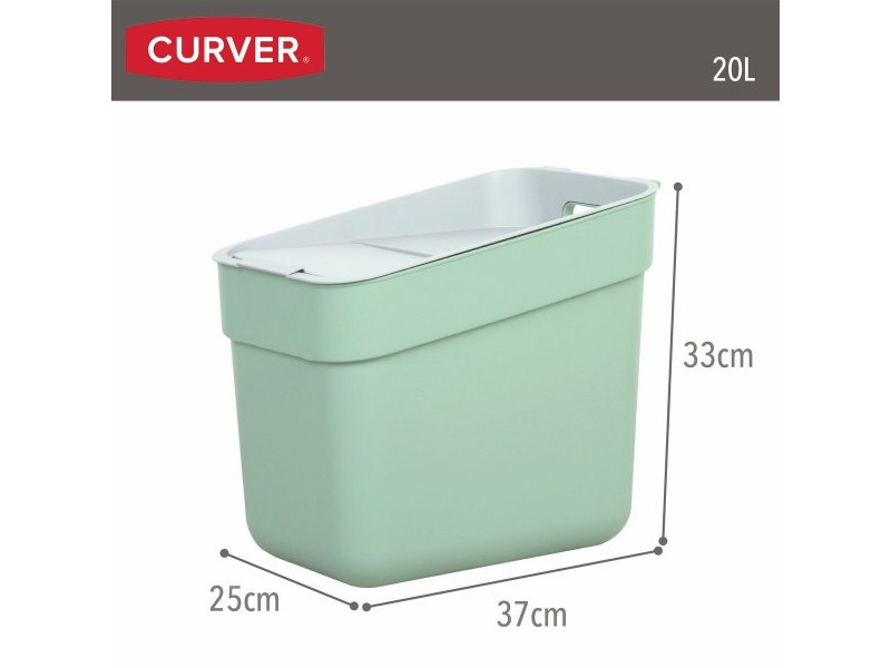 Кошче за боклук Curver Зелен Пластмаса 20 L (6 броя)