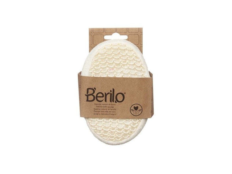 Гъба за Тяло Berilo Бял Бежов 11 x 15 x 5 cm (12 броя)