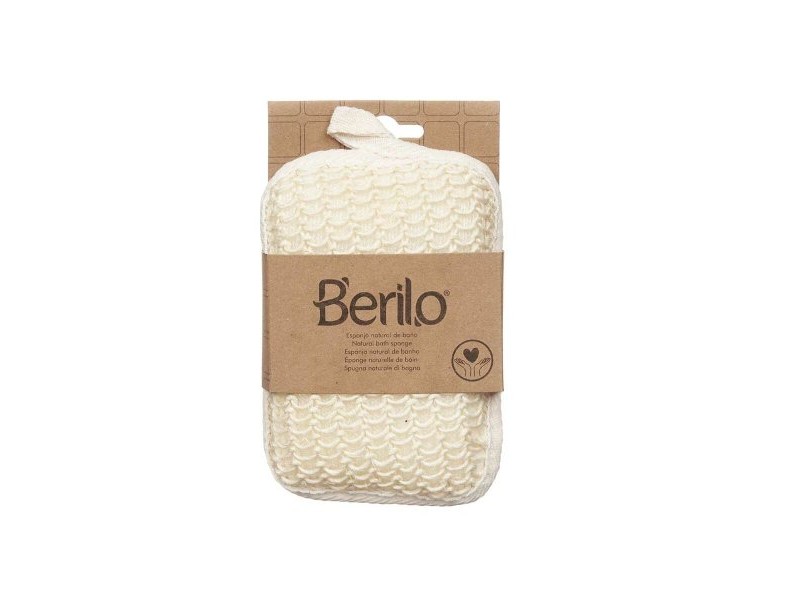 Гъба за Тяло Berilo Бял Бежов 11 x 16,5 x 3 cm (12 броя)