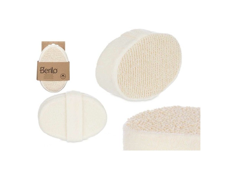 Гъба за Тяло Berilo Бял Бежов 15 x 5 x 10 cm (12 броя)