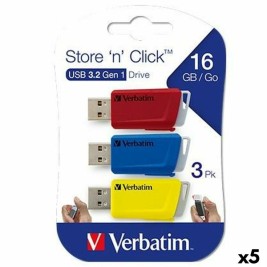 USB стик Verbatim STORE´N´CLICK Многоцветен 16 GB 3 Части (5 броя)
