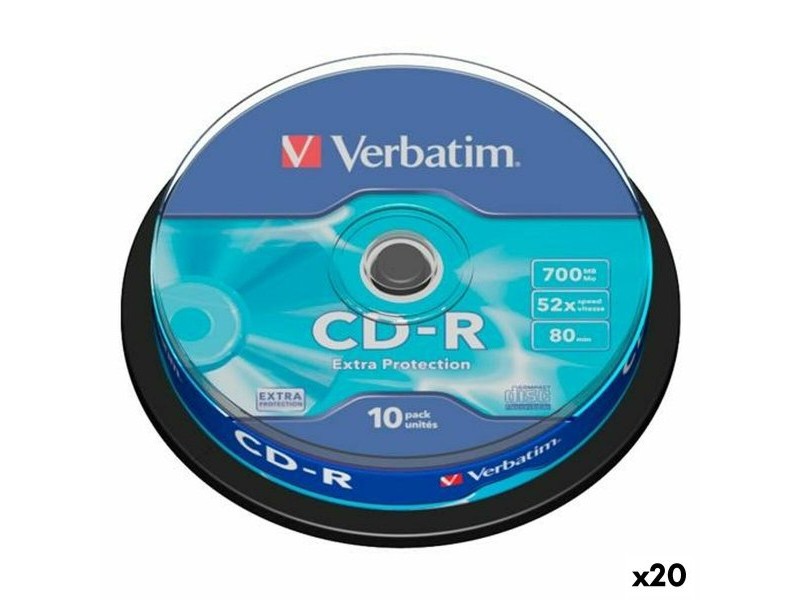 CD-R Verbatim EXTRA PROTECTION 700 MB 52x 10 Части (20 броя)
