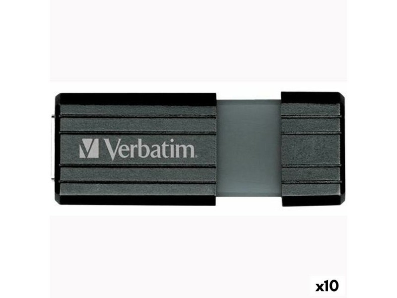 USB стик Verbatim STORE'N'GO PINSTRIPE Черен 128 GB (10 броя)