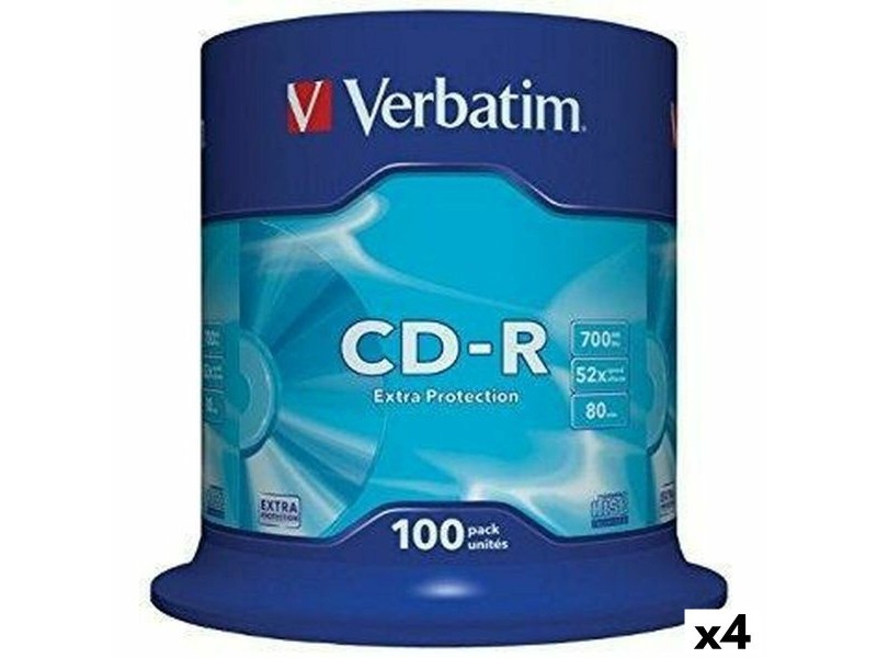 CD-R Verbatim Extra Protection 700 MB 52x 100 Части (4 броя)