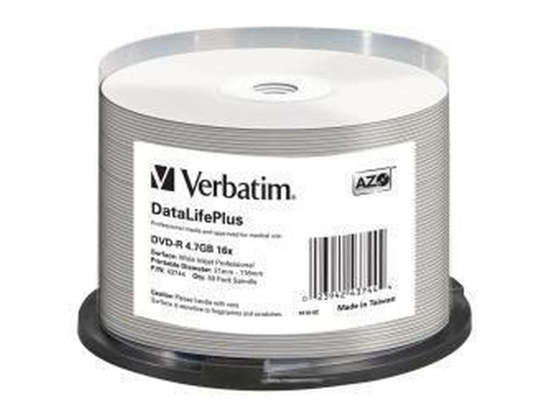 DVD-R Verbatim DATALIFE PLUS 4,7 GB 16x 50 Части (4 броя)