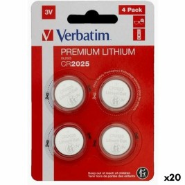 Литиеви кръгли батерии Verbatim 3 V CR2025 4 Части (20 броя)