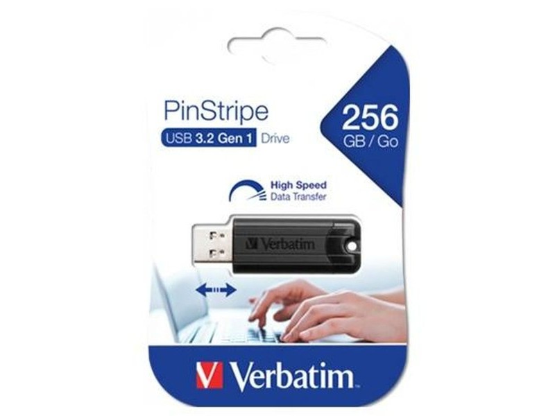 USB стик Verbatim PINSTRIPE Черен 256 GB (10 броя)