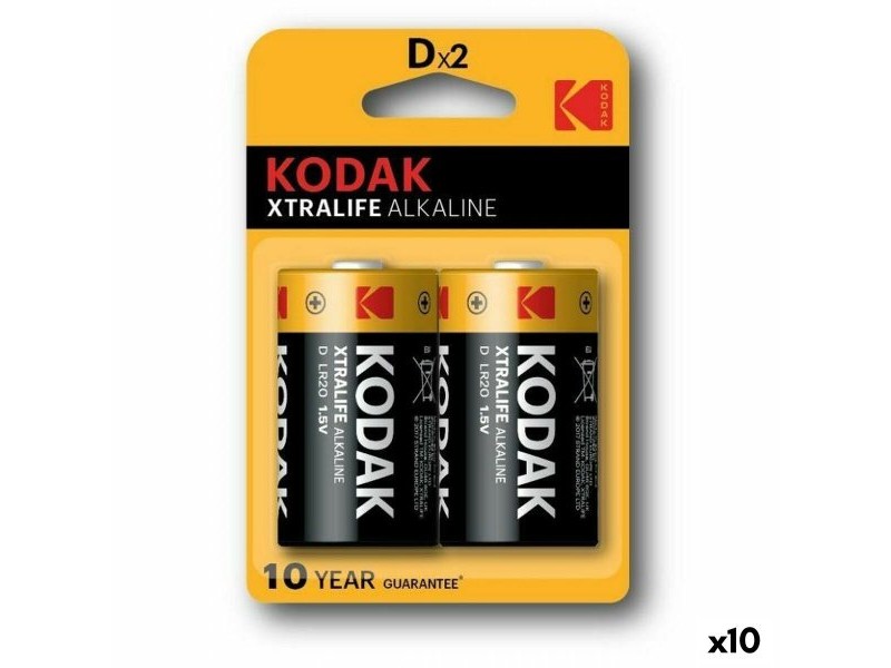 Алкални батерии Kodak 1,5 V LR20 (10 броя)