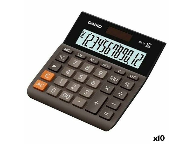 Калкулатор Casio MH-12B Черен 13,6 x 12,7 x 2,7 cm (10 броя)