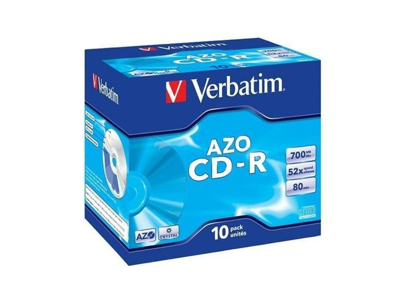 CD-R Verbatim AZO 700 MB 52x 10 Части (10 броя)