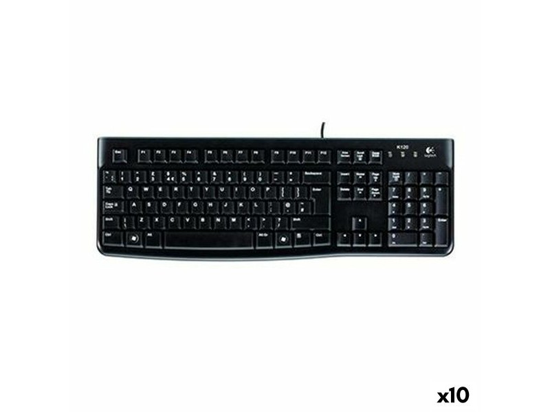 Клавиатура Logitech K120 Черен Испанска Qwerty (10 броя)