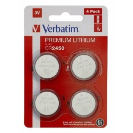 Литиеви кръгли батерии Verbatim CR2450 (4 Части) (20 броя)