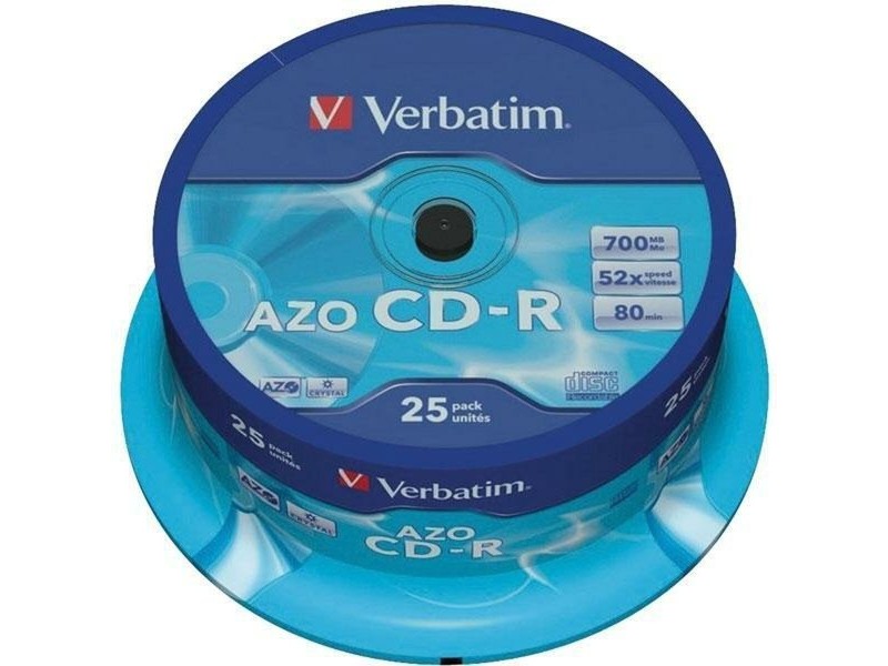 CD-R Verbatim Azo 700 MB 52x 25 Части (8 броя)