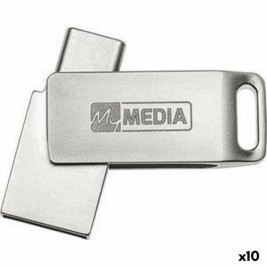 USB стик MyMedia HIGH SPEED DUAL Сребрист 128 GB (10 броя)