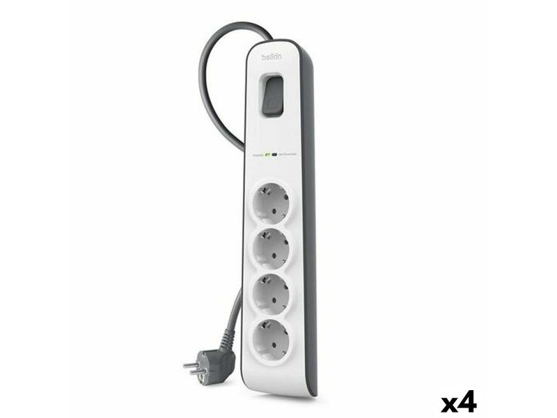Табло с 4 гнезда с бутон за включване Belkin (2 m)