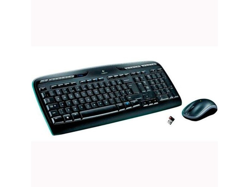Клавиатура с мишка Logitech MK330 Черен Испанска Qwerty (4 броя)